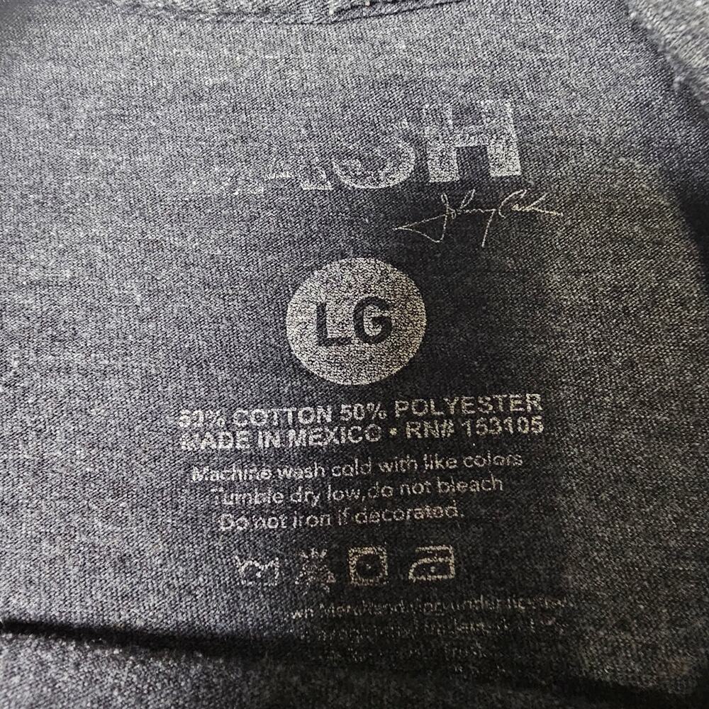 Gray Johnny Cash 50/50 Cotton Poly Blend T-Shirt Man In Black Size Large - Picture 5 of 6